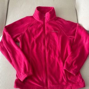 Columbia hot pink fleece jacket